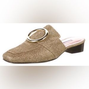 Dorateymur Leather Mules Gold, size 8, 39